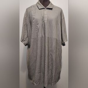 Nike Golf Tiger Woods ADV DriFit Mock Polo Grey XLarge Performance Golf S/S